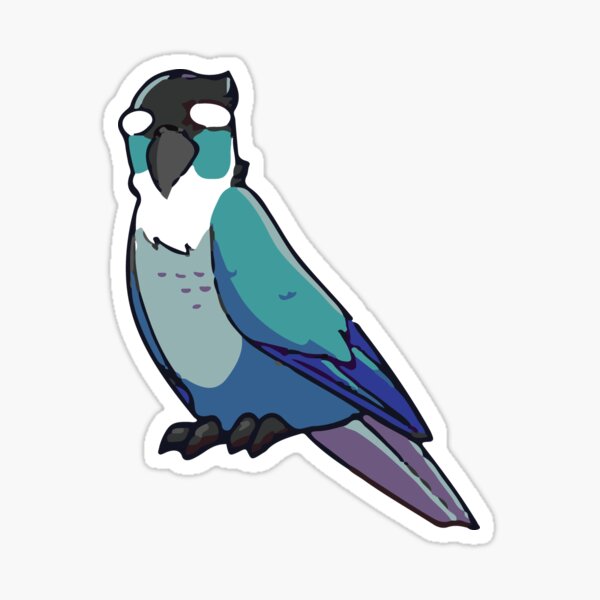 Jaiden animations funny eyes cute flying bird, parrot watching you funny   Sticker for Sale by SGS