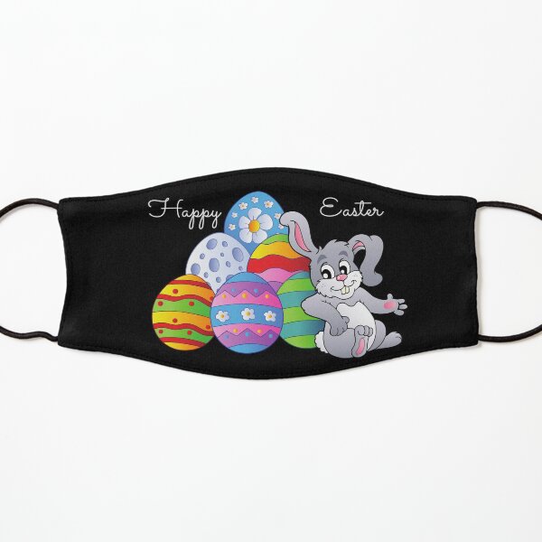 Happy Sweet Easter Candy Love and kisses, and funny bunny Kids Mask