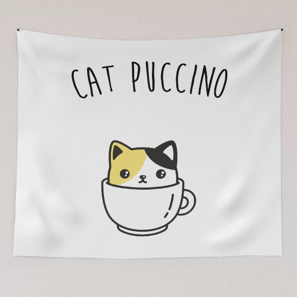 Item preview, cat puccino designed and sold by Curlyhaire.