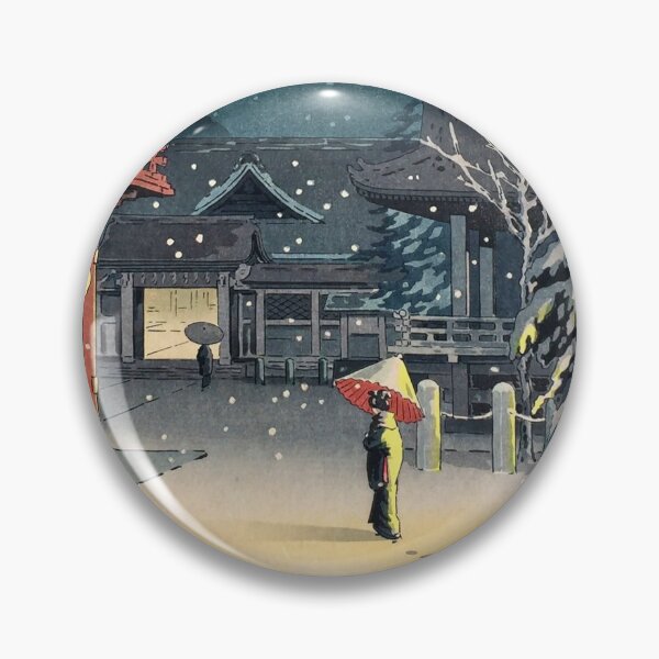 Item preview, Snow at Nezu Shrine by Tsuchiya Koitsu designed and sold by Takeda-art.