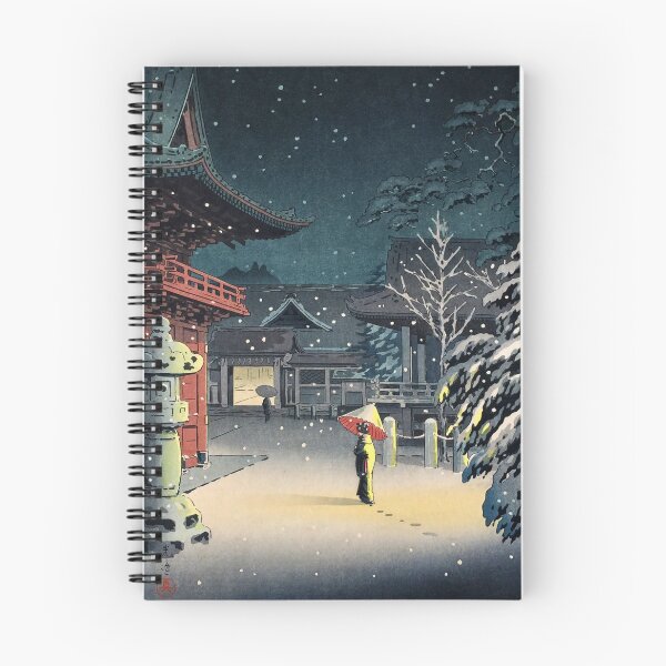 Item preview, Snow at Nezu Shrine by Tsuchiya Koitsu designed and sold by Takeda-art.
