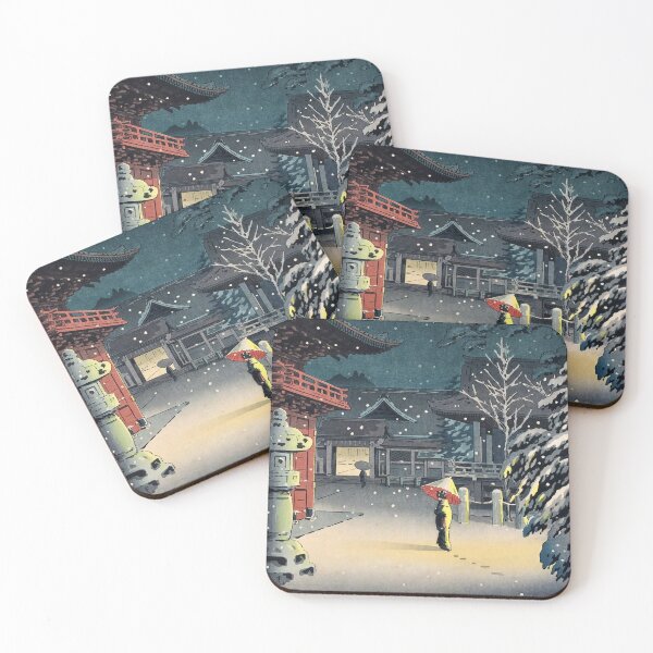 Item preview, Snow at Nezu Shrine by Tsuchiya Koitsu designed and sold by Takeda-art.