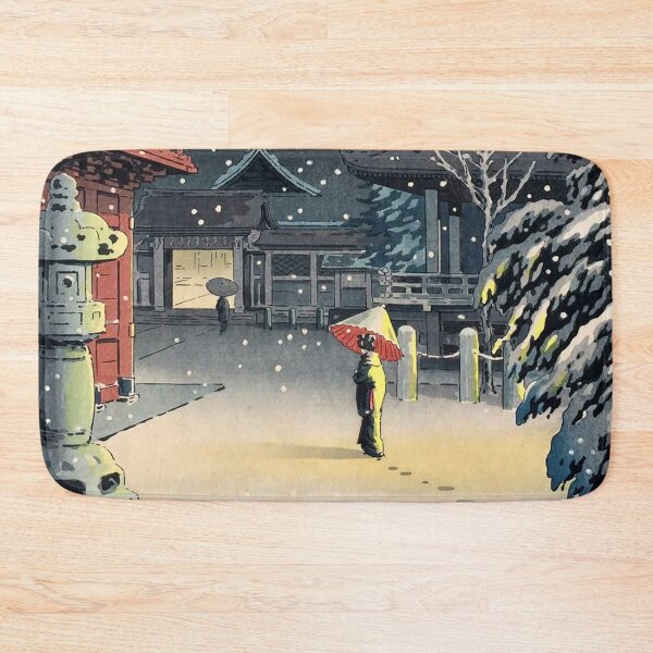 Item preview, Snow at Nezu Shrine by Tsuchiya Koitsu designed and sold by Takeda-art.
