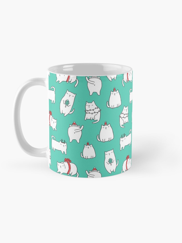 Alternate view of Fat Christmas cats Coffee Mug