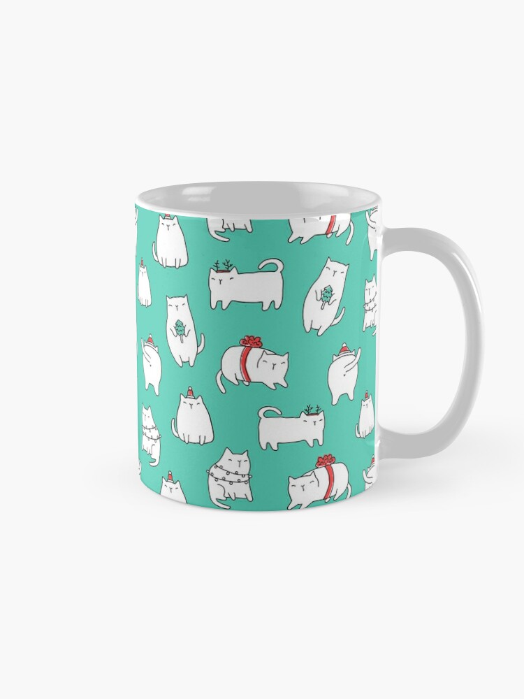 Alternate view of Fat Christmas cats Coffee Mug