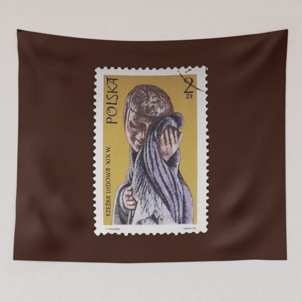 Item preview, Polish Folk Sculpture Sad Woman 1969 Stamp designed and sold by StampCollection.