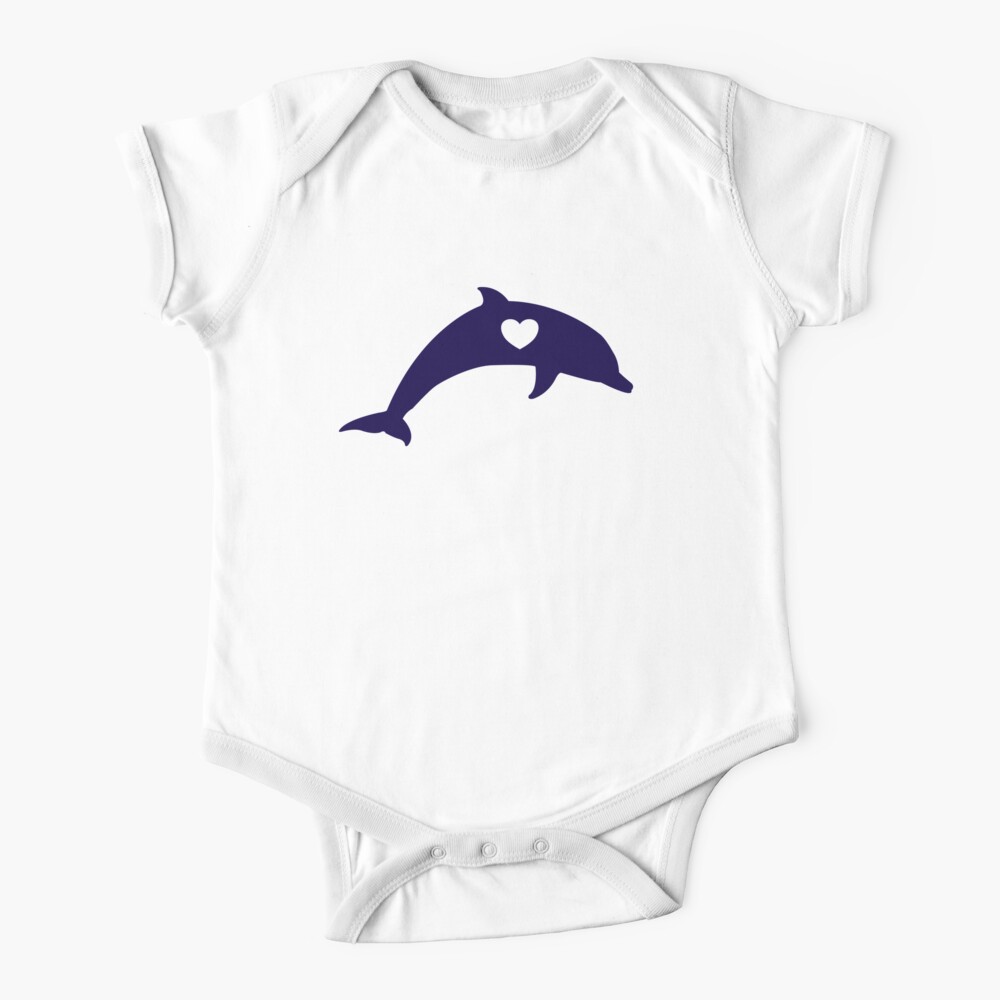 Dolphin Heart Babystrampler