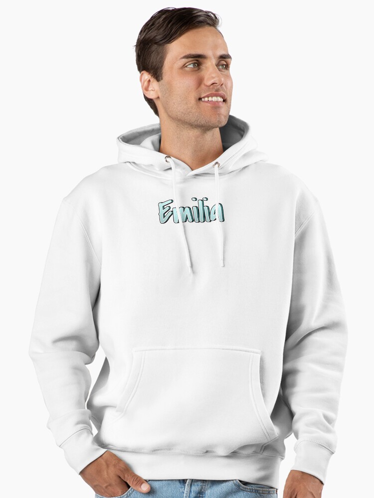 ★Ameri★ EMILIA PAINT SWEAT TOP Blue Emilia lettering in graffiti design