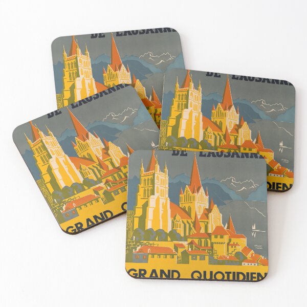 Item preview, retro la revue de lausanne grand quotidien romand journal de midi vintage reclame designed and sold by CorasPosters.