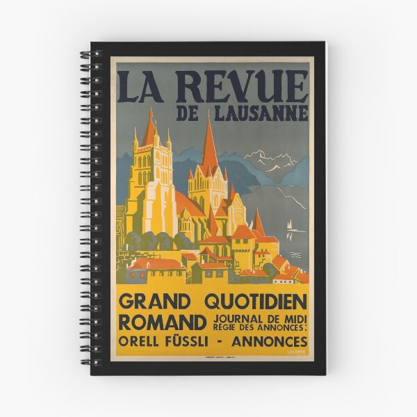 Artikelvorschau, retro la revue de lausanne grand quotidien romand journal de midi vintage reclame entworfen und verkauft von CorasPosters.