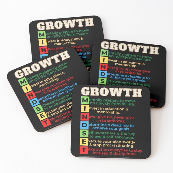 Item preview, Growth Mindset INSPIRATIONAL Motivational Design designed and sold by LevelUpMerch.