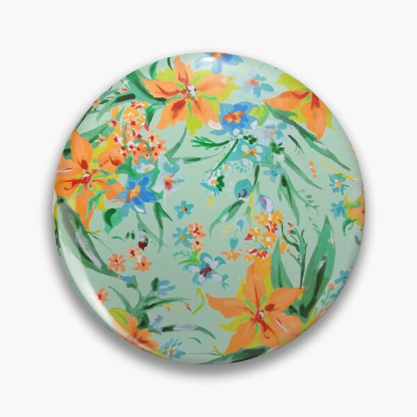 Item preview, Watercolor tropical yellow and green Flowers designed and sold by Beakka.
