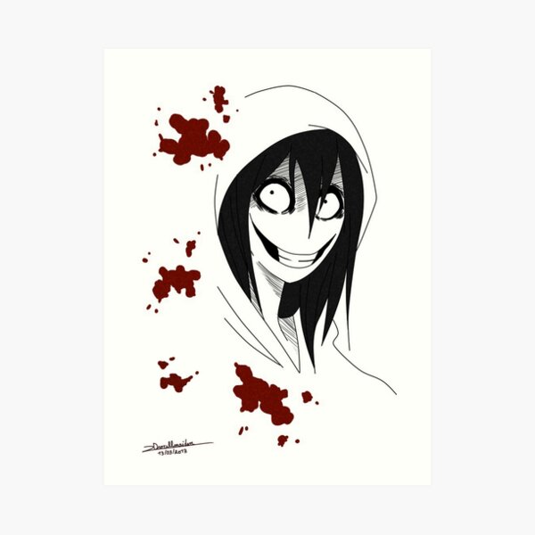 Jeff the Killer, an art print by GlitchWitch.jpg - INPRNT