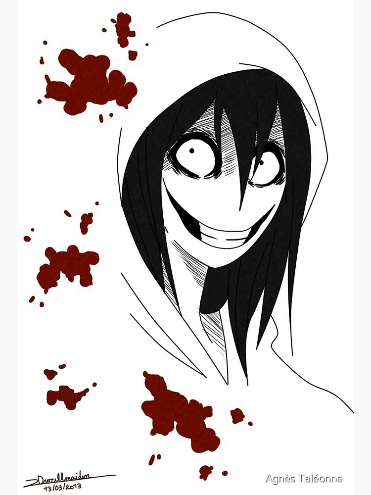 Jeff the Killer Selfie, an art print by Emi Rutherford - INPRNT