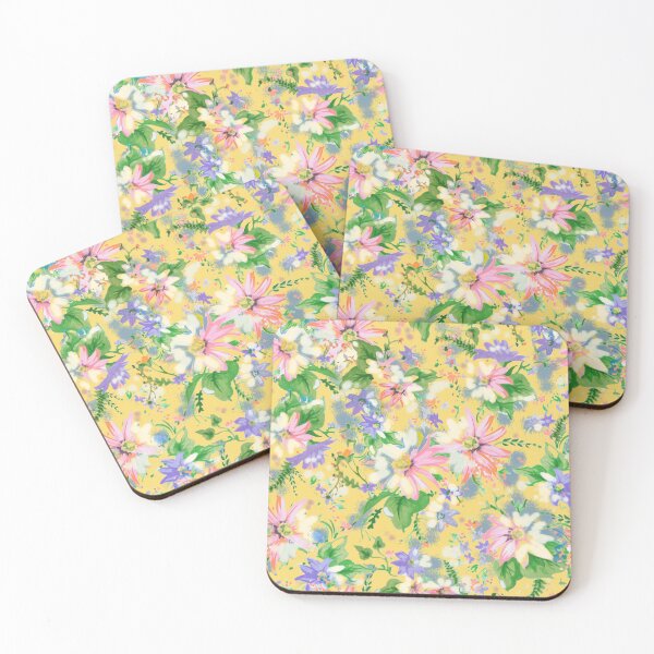 Item preview, Watercolor pink purple daisy Flowers designed and sold by Beakka.