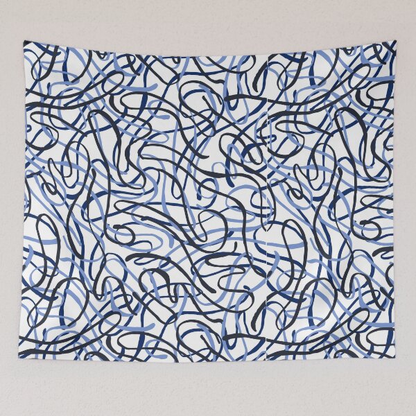 Item preview, Blue and White Abstract Pattern  designed and sold by Susie Gallery.