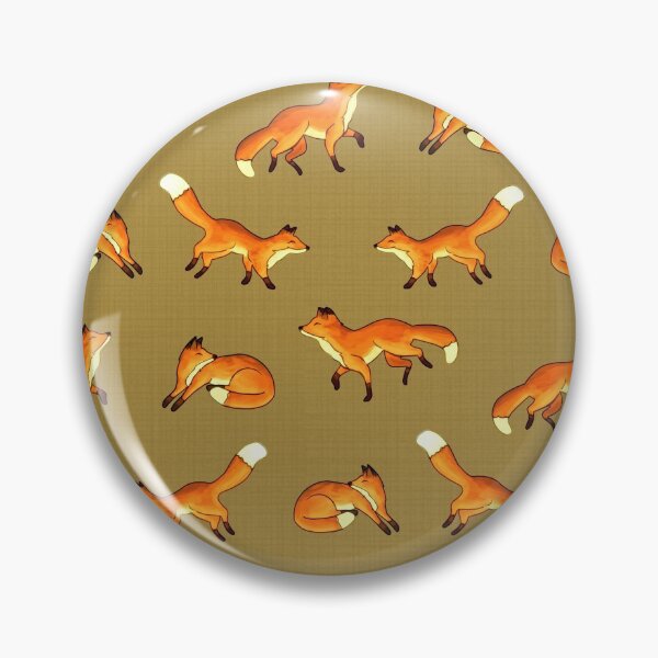 Item preview, Free Frolicking Foxes on Mustard  designed and sold by TigaTiga.