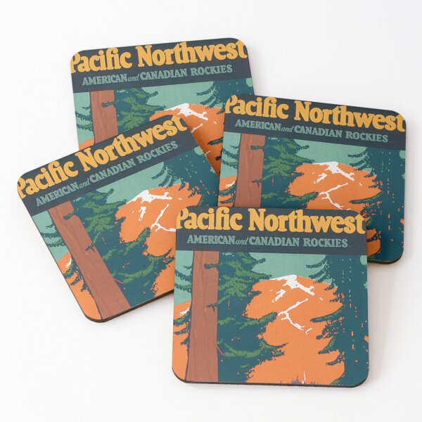 Artikelvorschau, Pacific Northwest Reiseplakat entworfen und verkauft von emmsephemera.