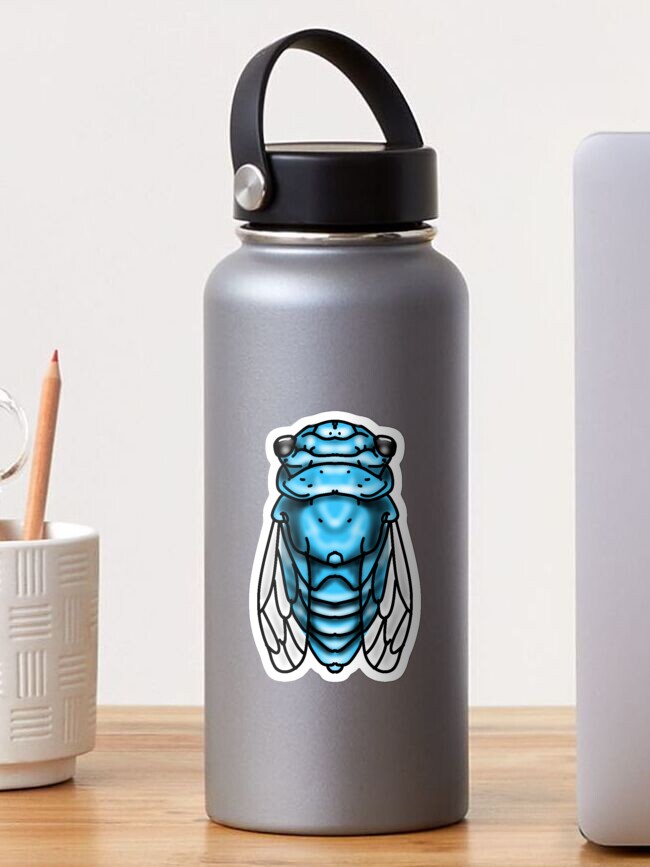 Thumbnail 1 of 3, Sticker, Blue Cicada! designed and sold by oekart.