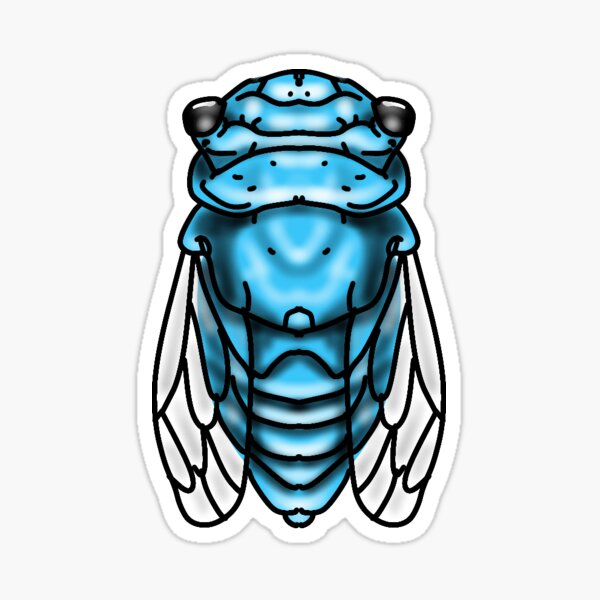 Blue Cicada!  Sticker