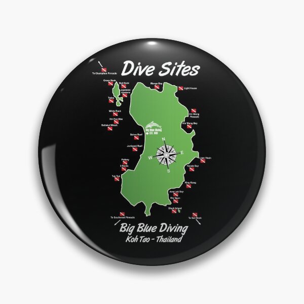 Item preview, Koh Tao Dive Sites Map By Big Blue Blue Diving designed and sold by BigBlueDiving.