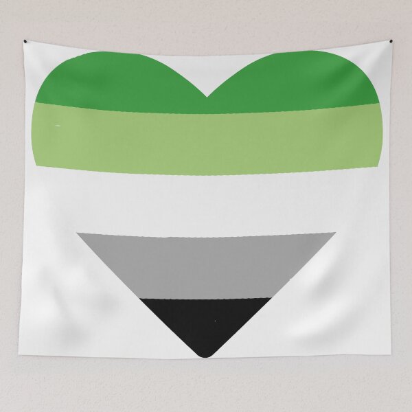 Item preview, Aromantic flag LGBTQIA+ heart design designed and sold by Emilys-Designs-.