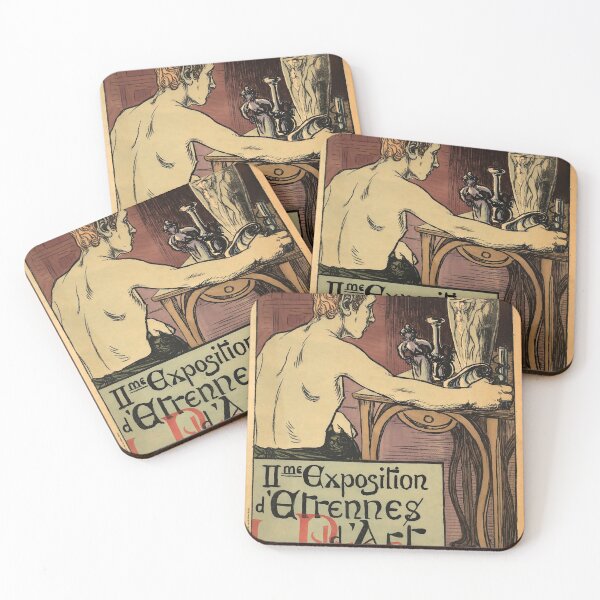 Item preview, retro la plume  e exposition detrennes dart vintage reclame designed and sold by CorasPosters.