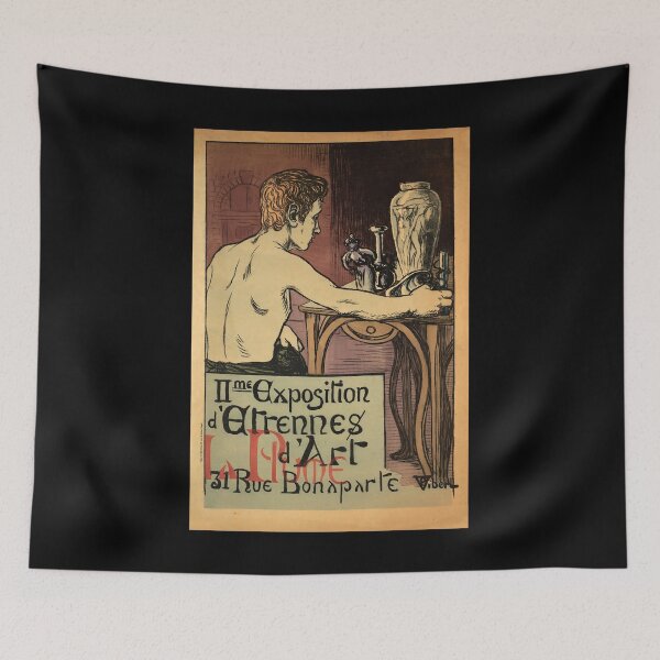 Item preview, retro la plume  e exposition detrennes dart vintage reclame designed and sold by CorasPosters.
