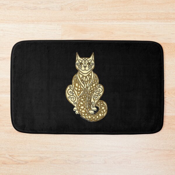 Item preview, Celtic Cat 7 Cream and Gold designed and sold by ingridthecrafty.