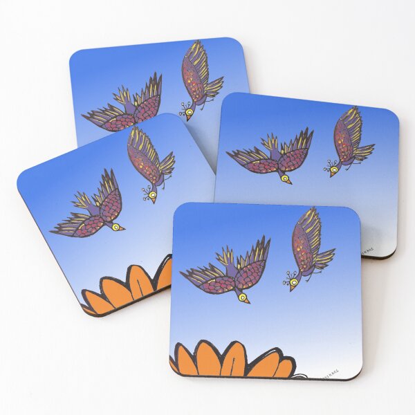 Item preview, Friendship Colourful Birds designed and sold by kaslkaos.