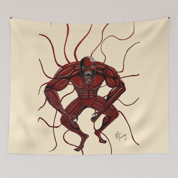 Item preview, "Red Demon" - original ballpoint ink art by Don Hartig designed and sold by Don Hartig Art.