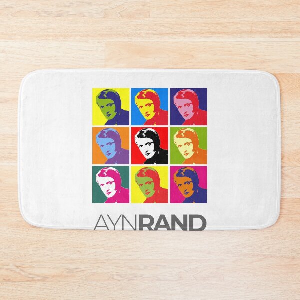 Item preview, Ayn Rand pop-art poster portrait designed and sold by CMYKStudio.