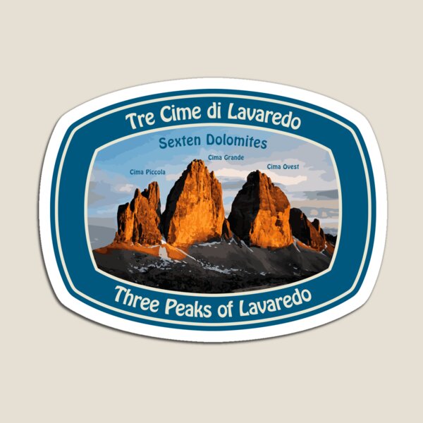 Tre Cime di Lavaredo Mountains, Italy Magnet