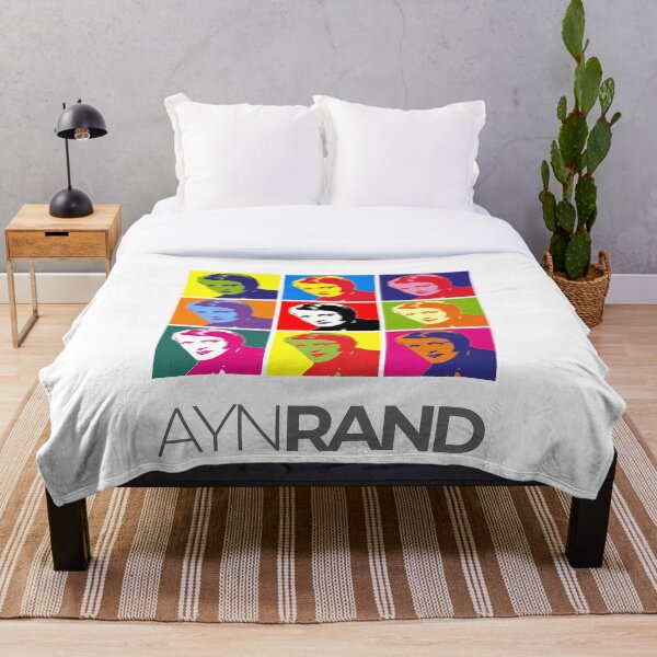 Item preview, Ayn Rand pop-art poster portrait designed and sold by CMYKStudio.
