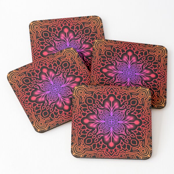 Item preview, Star flower purple pink yellow peach gradation designed and sold by ShiraiTKDesigns.