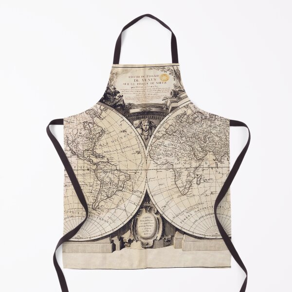 Item preview, Vintage french world map - Coming of Venus orbiting the Sun - M De la Lande 1769 designed and sold by DejaVuStudio.