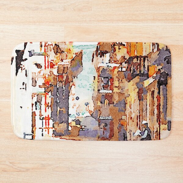 Item preview, L'Aquila: buildings with scaffolding and workers designed and sold by Giuseppe Cocco.