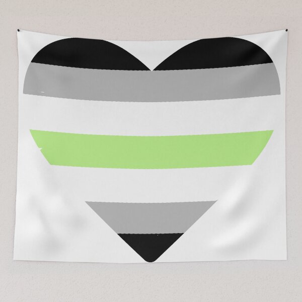 Item preview, Agender flag LGBTQIA+ heart design designed and sold by Emilys-Designs-.