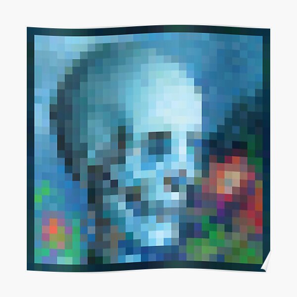 Minecraft Painting Moonlight Installation Poster
