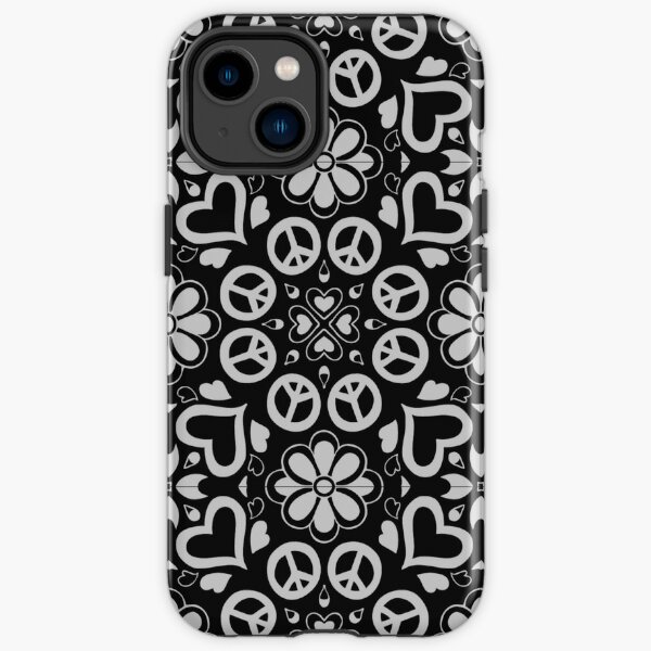 Peace and love collection (black & white) iPhone Tough Case