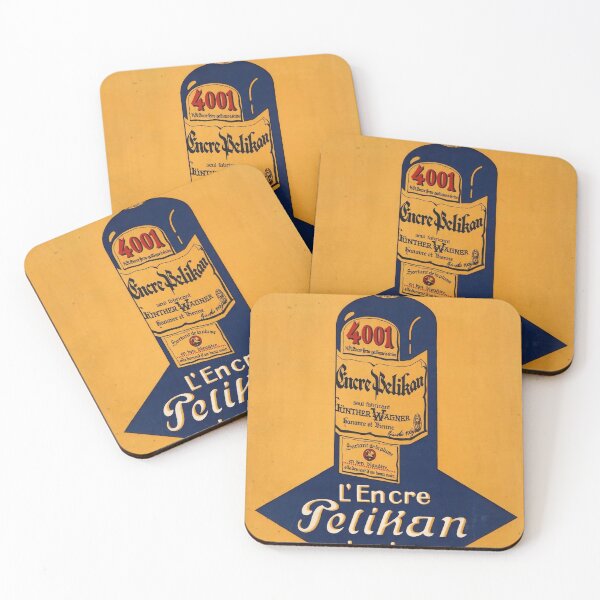 Item preview, retro lencre pelikan domine vintage reclame designed and sold by CorasPosters.