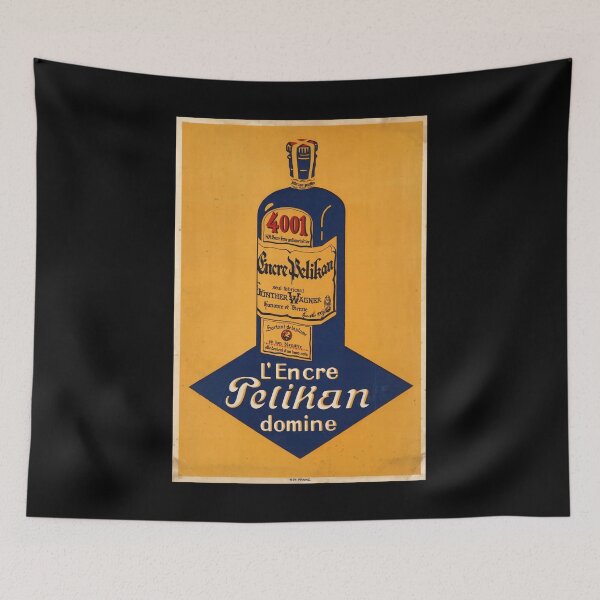 Item preview, retro lencre pelikan domine vintage reclame designed and sold by CorasPosters.
