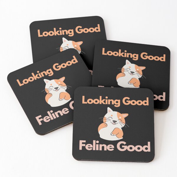 Item preview, Looking Good & Feline Good - Cat Pun designed and sold by LinniesTees.