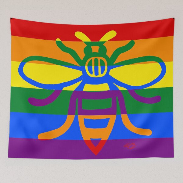 Item preview, Manchester Worker Bee Multicoloured LGBT 2020 designed and sold by MarkEdz.