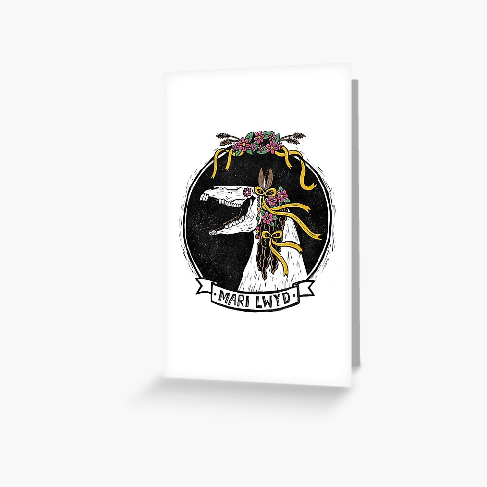 Mari Lwyd Greeting Card