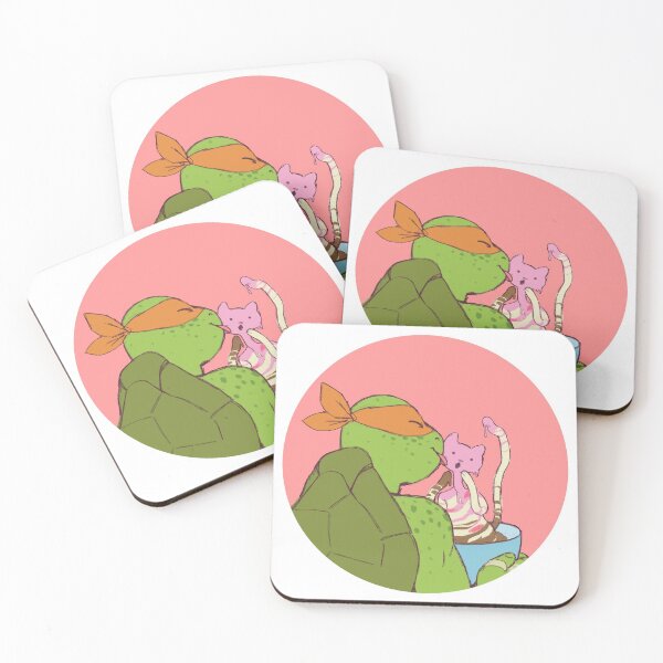Item preview, Mikey & Ice Cream Kitty - TMNT designed and sold by Fihuli.