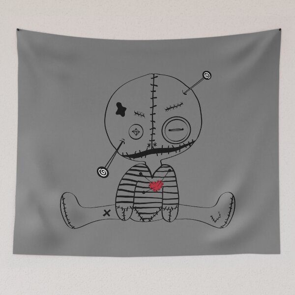Item preview, Voodoo doll with a red heart designed and sold by Kamidrago.