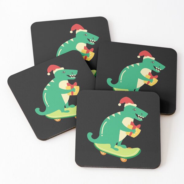 Item preview, Dinosaur on skateboard Christmas designed and sold by NomadMessenger.