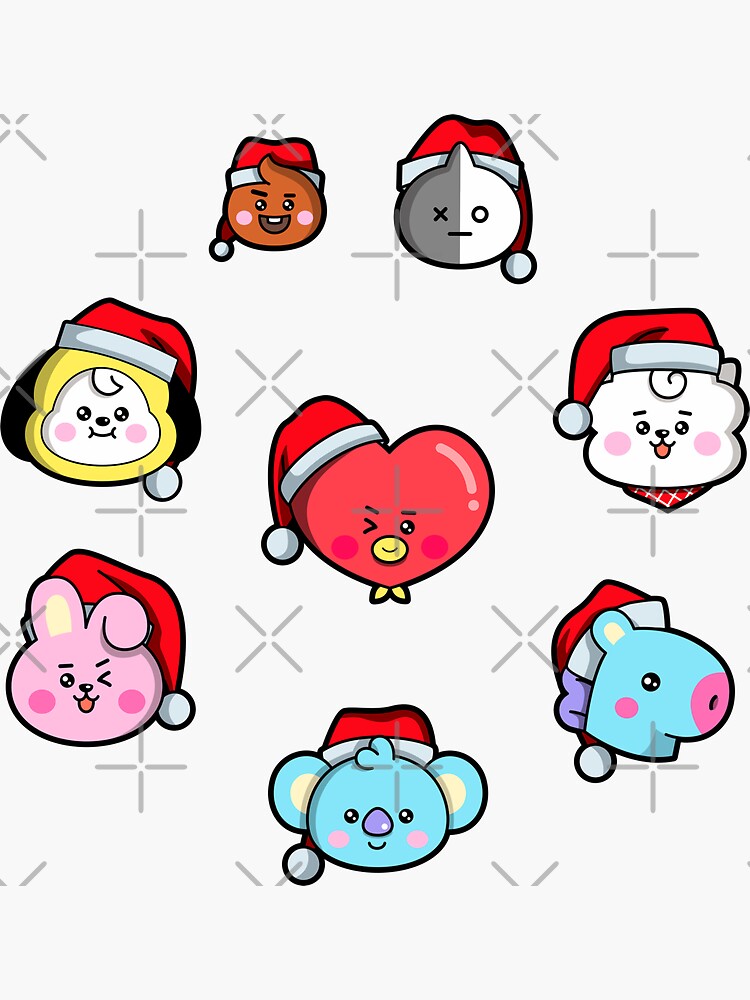 "BT21 Christmas Edition Sticker Pack" Sticker for Sale by MisisPepper