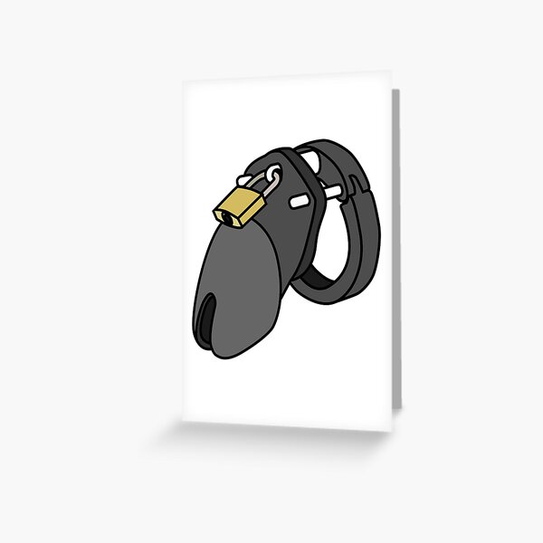 Chastity Cage (Black) Greeting Card